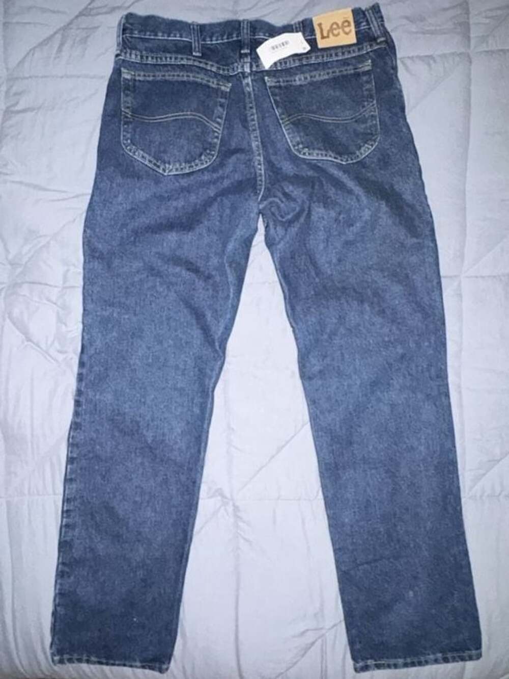 Lee Jeans Size 36x32 Blue Denim Straight Leg